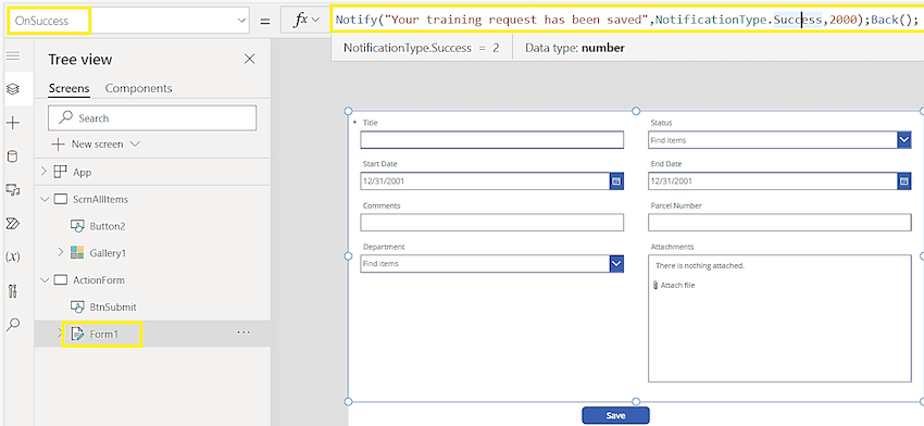 Create Reusable Form Control in PowerApps